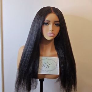 Natural Black Kinky Straight Hair Wig